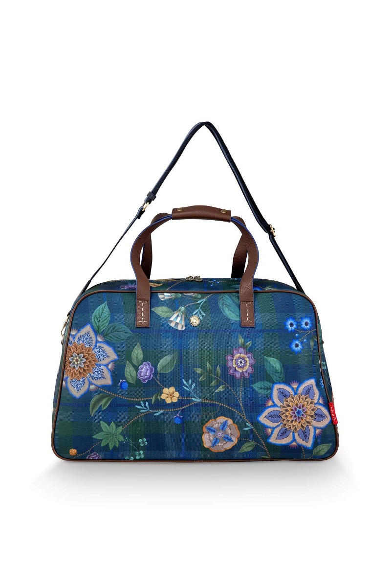 Color Relation Product Tovy Weekend Bag Medium Flores Felices Dark Blue