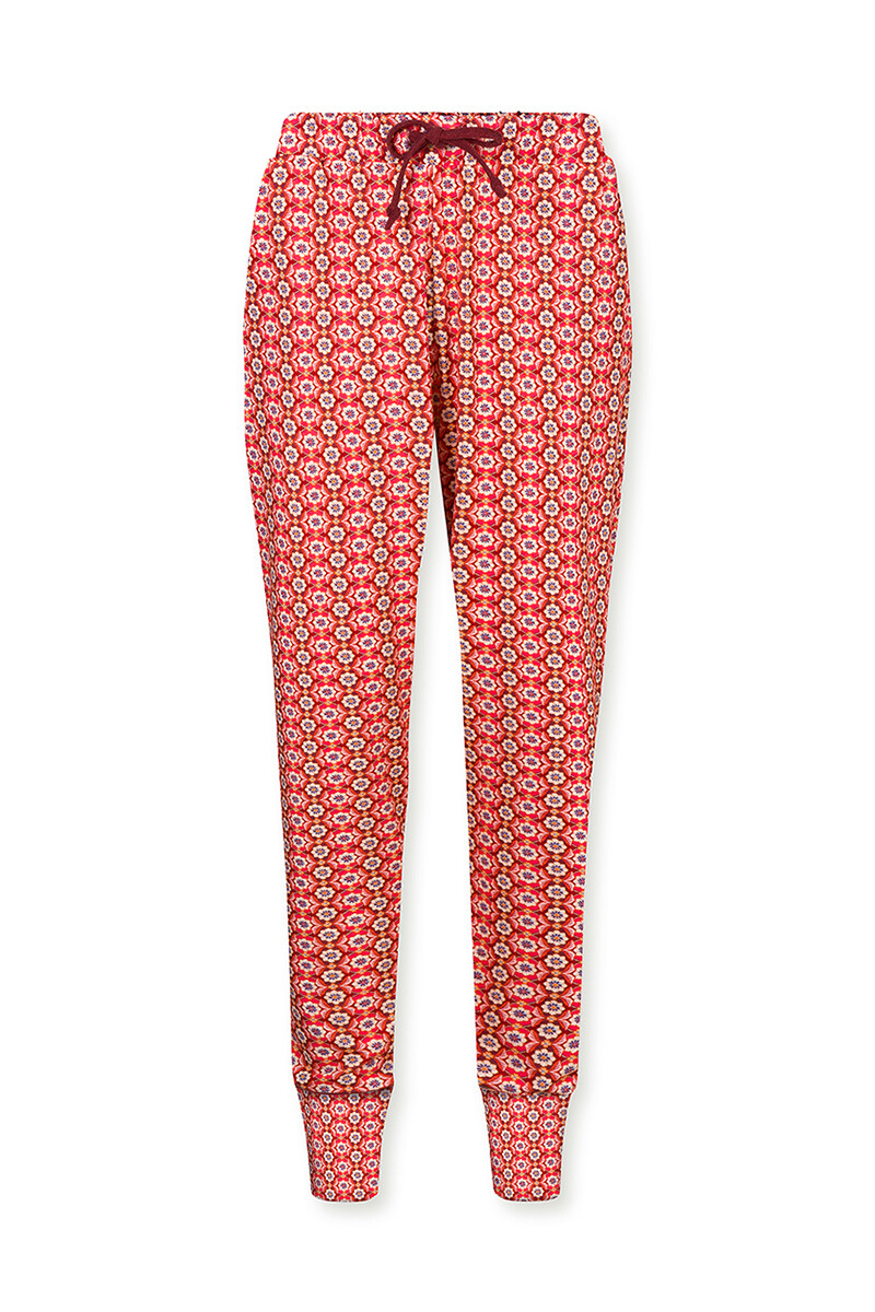 Color Relation Product Trousers Long Star Flower Red