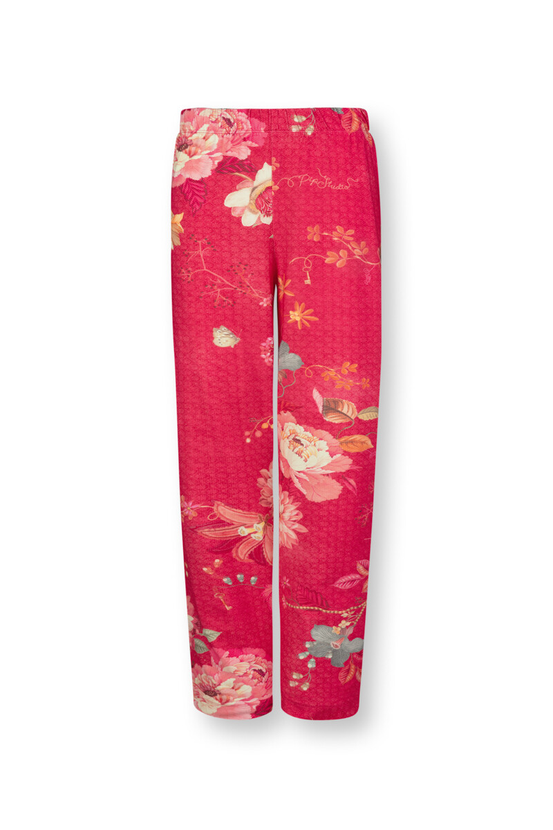 Color Relation Product Trousers Long Tokyo Bouquet Red