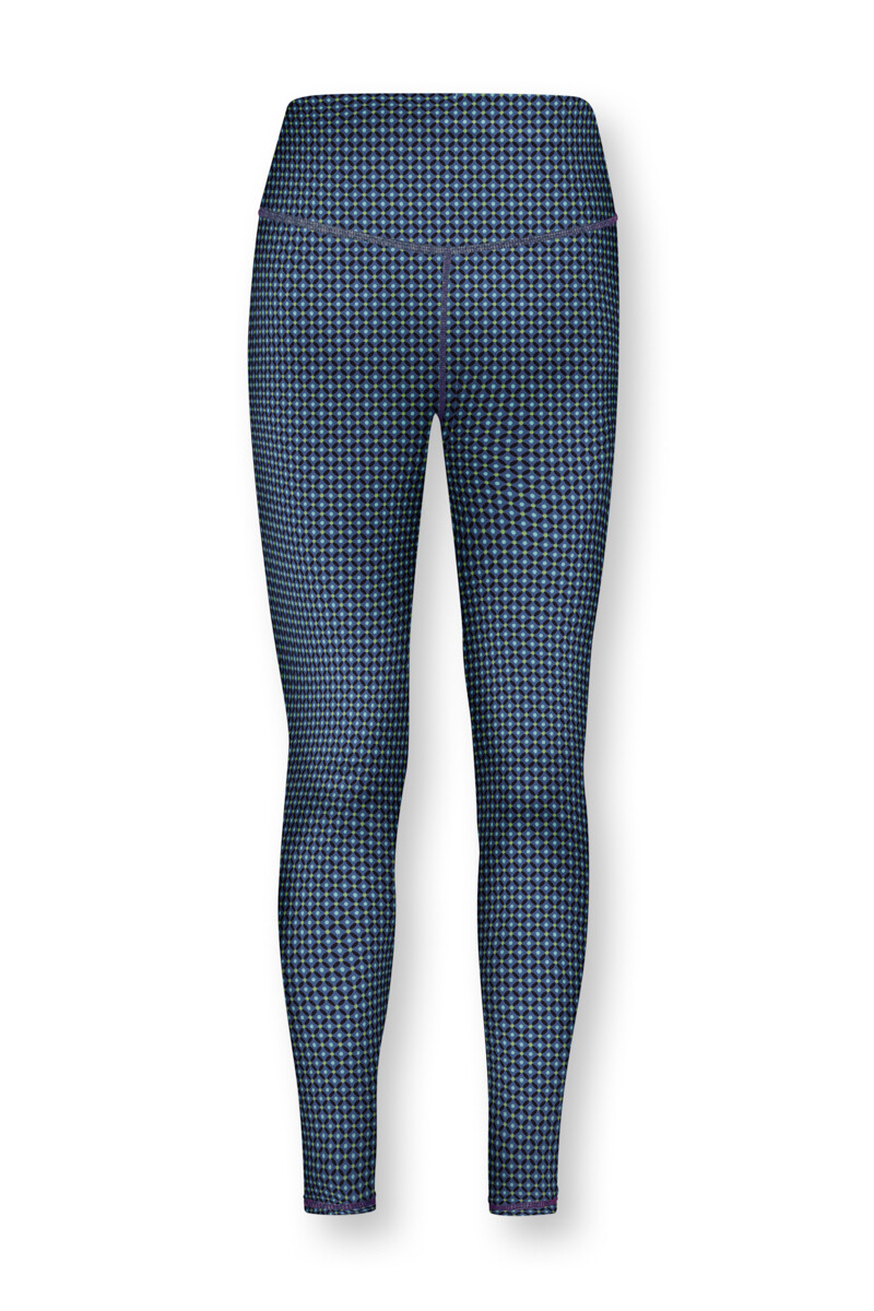 Color Relation Product Sports Leggings Long Cross Stitch Blue