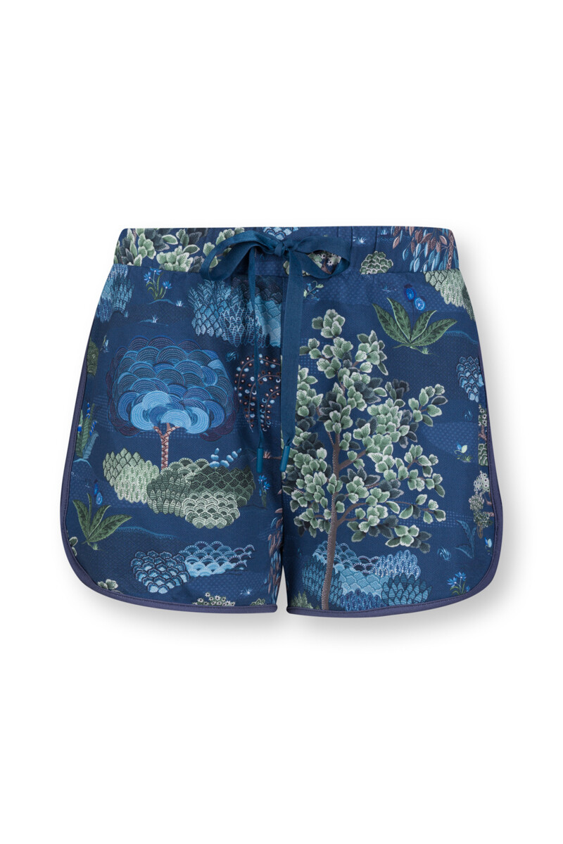 Color Relation Product Trousers Short Japanese Garden Blue