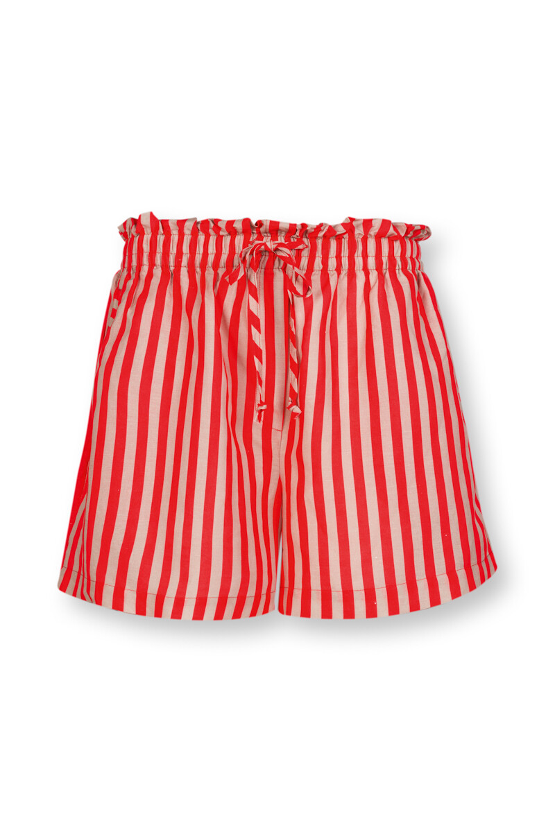 Color Relation Product Trousers Short Sumo Stripe Red