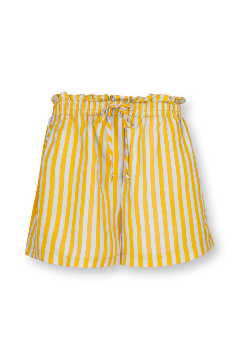 Color Relation Product Trousers Short Sumo Stripe Yellow