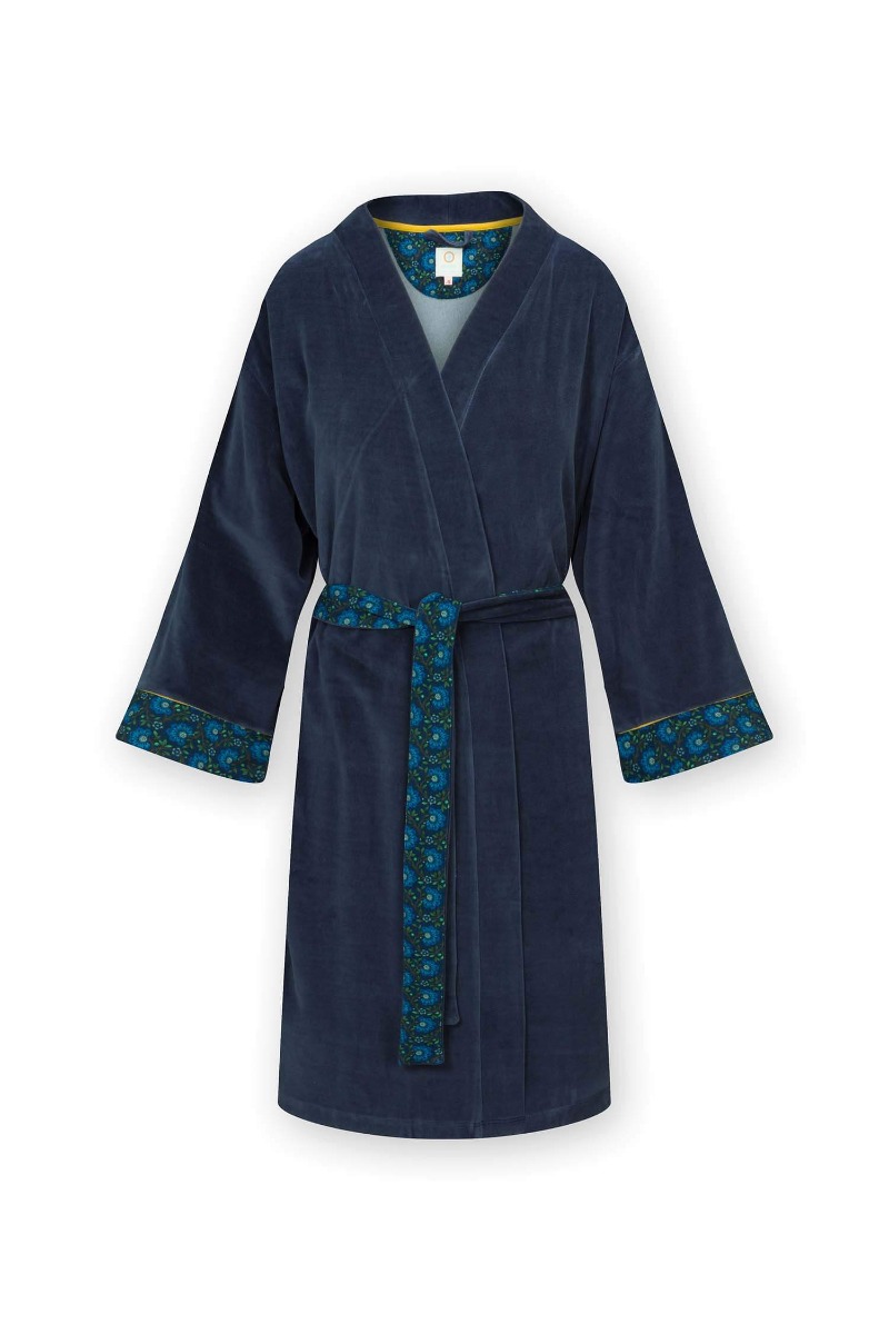 Color Relation Product Kimono Nicky Velvet Donkerblauw