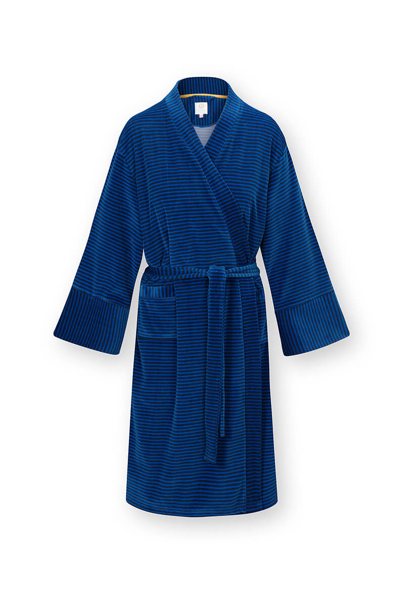 Color Relation Product Naomi Kimono Velvet Little Sumo Stripe Blau