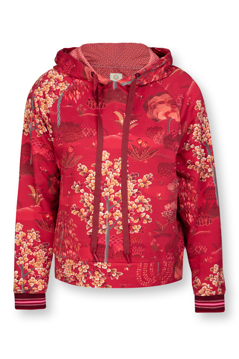 Color Relation Product Hoodie Japanese Garden Rood