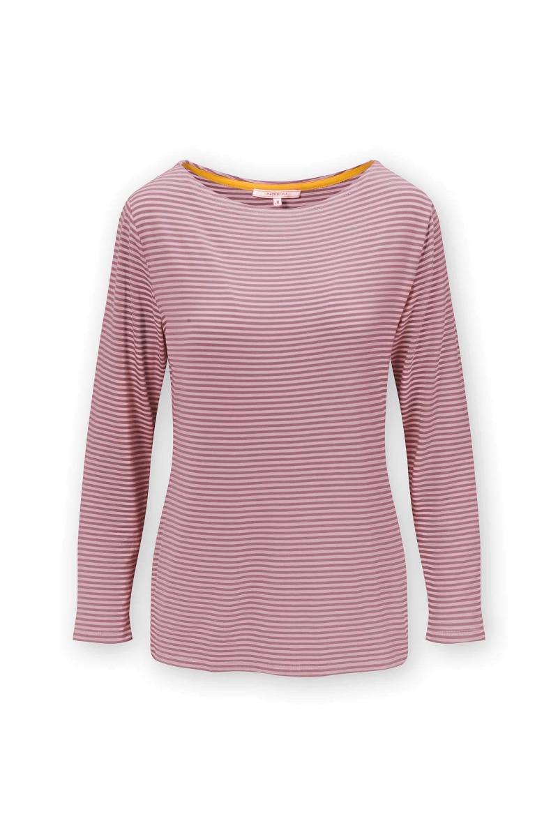 Color Relation Product Top Long Sleeve Little Sumo Stripe Lilac