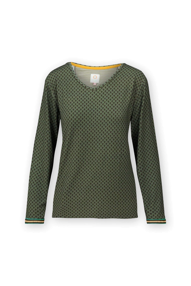 Color Relation Product Top Long Sleeve Suki Forest Green