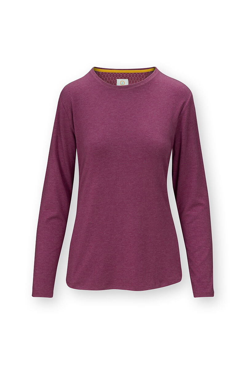 Color Relation Product Tom Long Sleeve Top Melee Solid Dark Pink