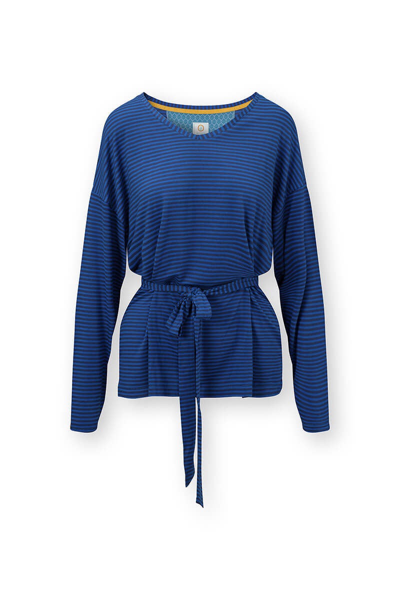 Color Relation Product Timberly Top Lange Mouw Little Sumo Stripe Blauw