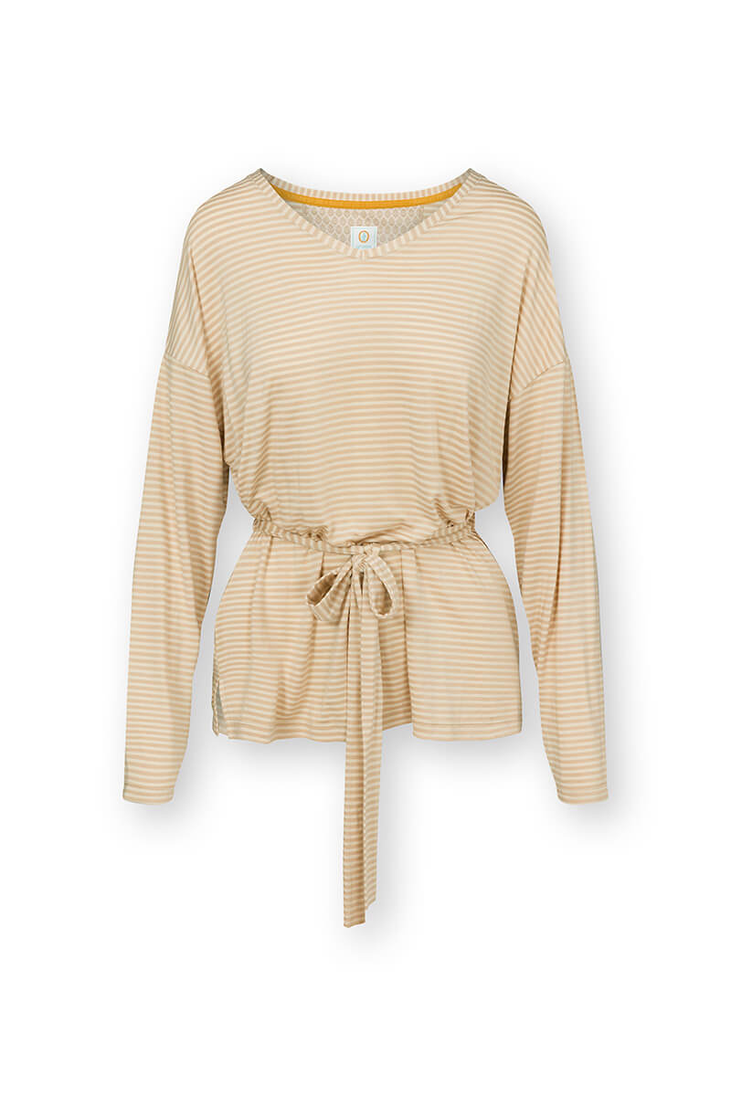 Color Relation Product Timberly Long Sleeve Top Little Sumo Stripe Sand