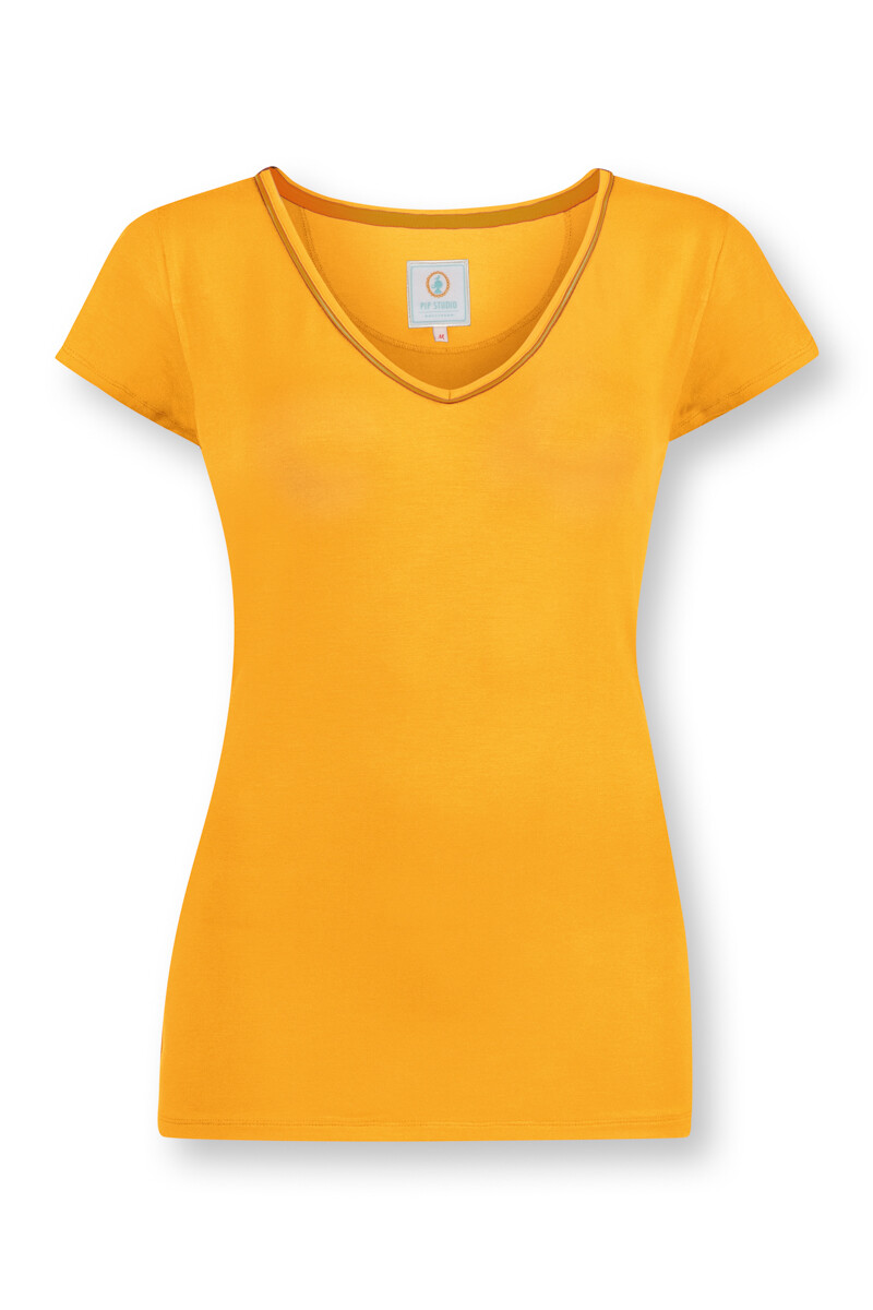 Color Relation Product Top Short Sleeve Uni Yellow