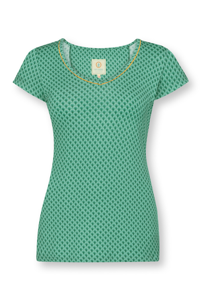 Color Relation Product Top Short Sleeve Suki Green