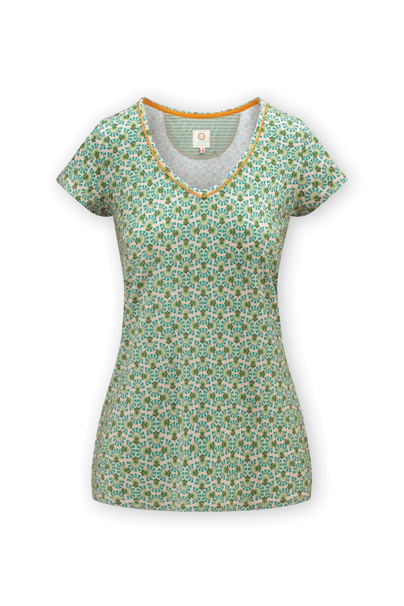 Color Relation Product Top Short Sleeve Verano Green