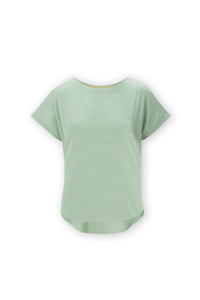 Color Relation Product Top Short Sleeve Little Sumo Stripe Light Green