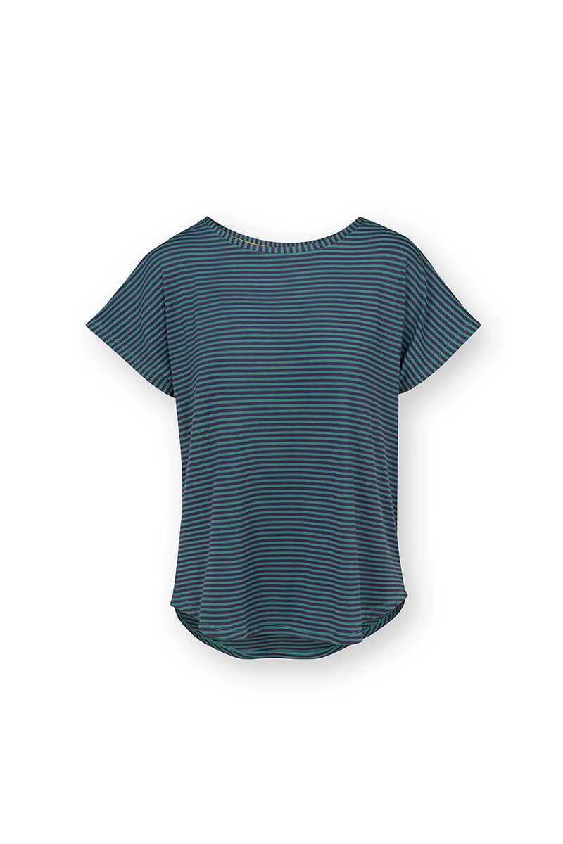 Color Relation Product Tatum Top Kurze Ärmeln Little Sumo Stripe Blau Grün