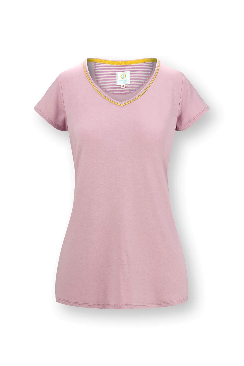 Color Relation Product Toy Top Short Sleeve Solid Pink