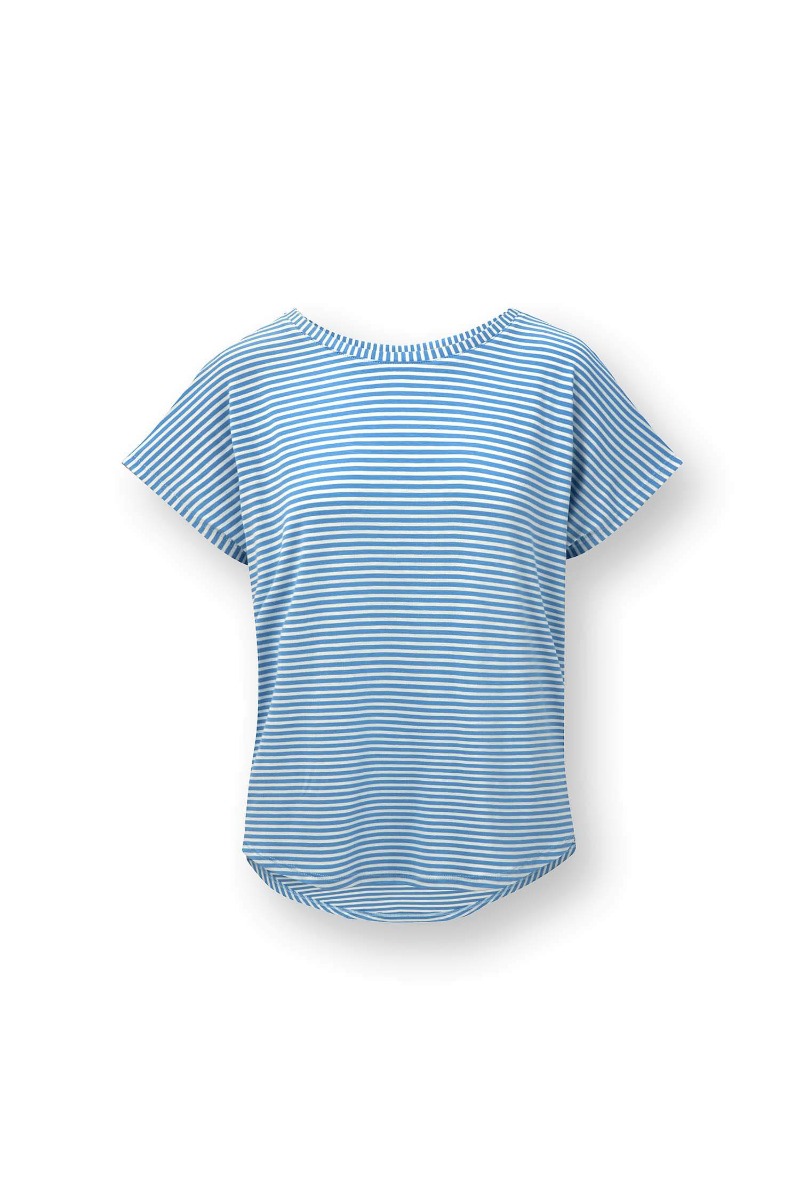 Color Relation Product Tatum Top Short Sleeve Little Sumo Stripe Blue