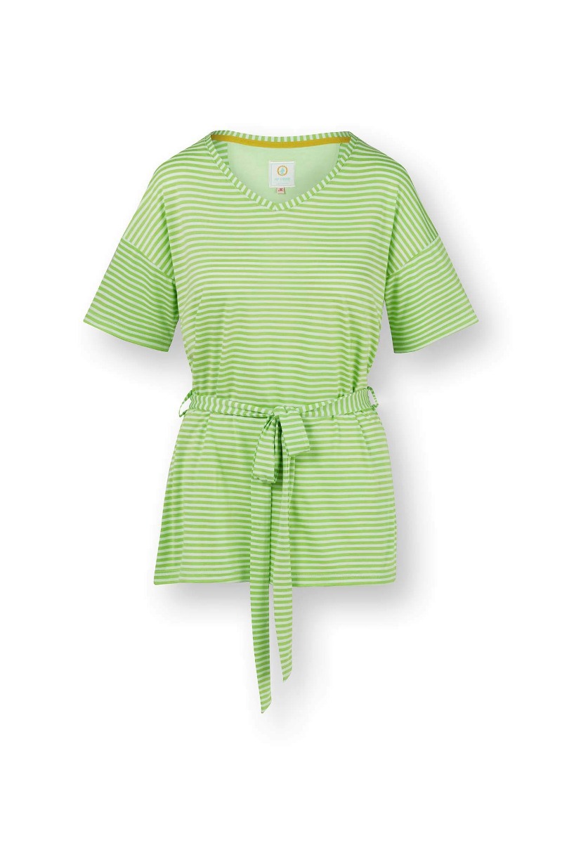 Color Relation Product Tonya Top Short Sleeve Little Sumo Stripe Green