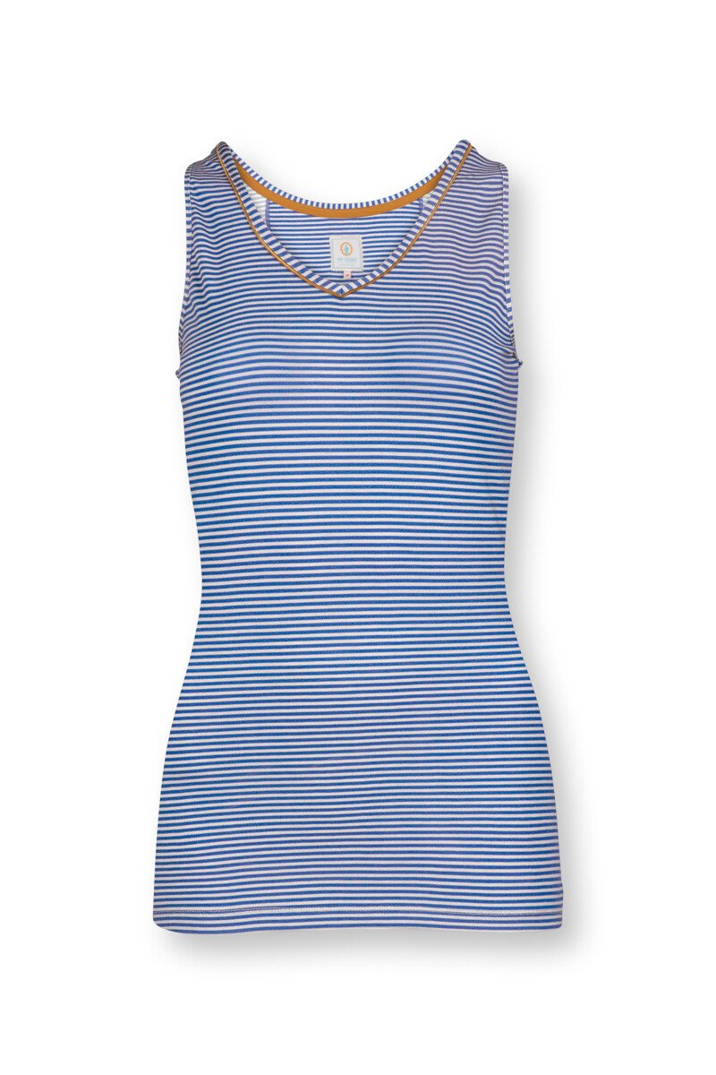 Color Relation Product Top Sleeveless Little Sumo Stripe Dark Blue