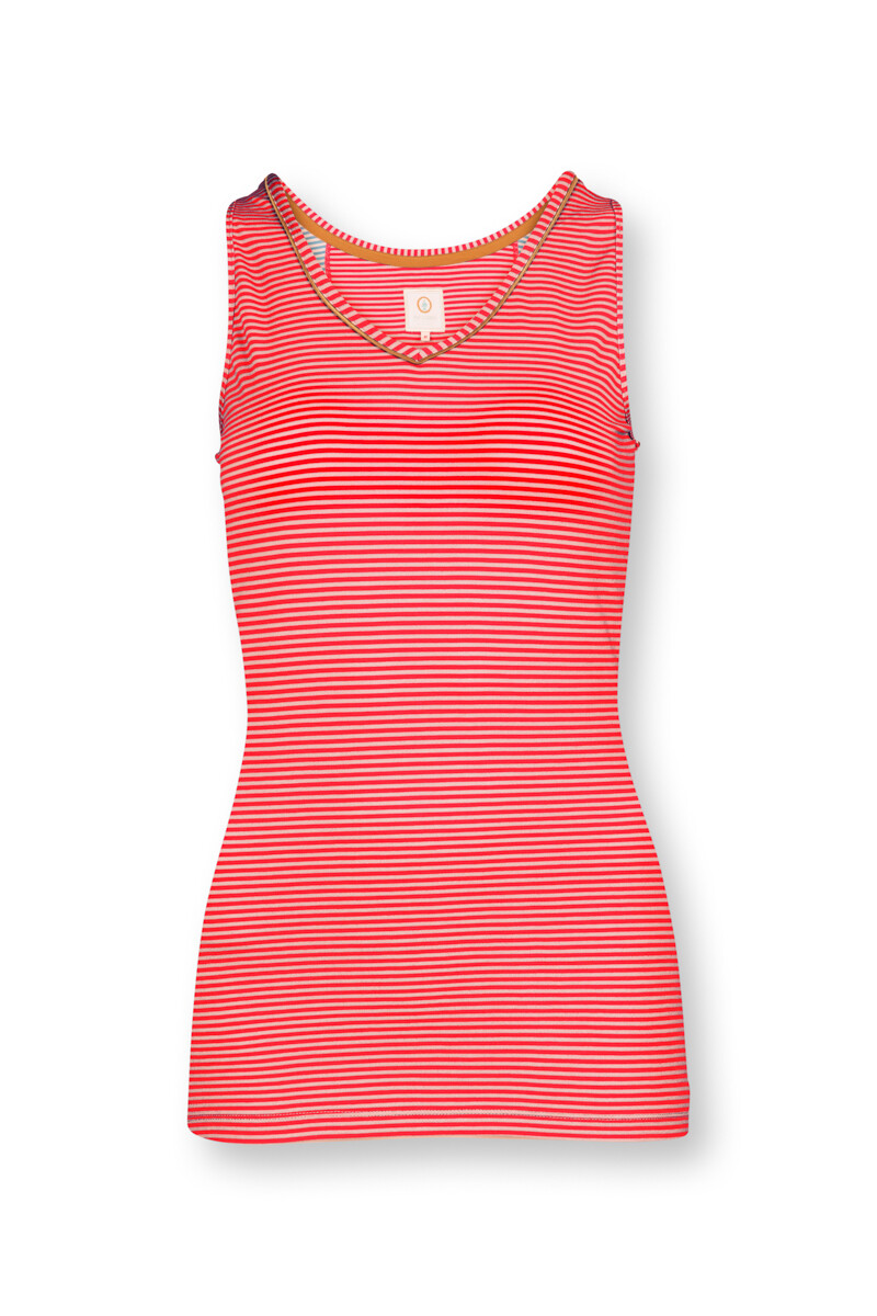 Color Relation Product Top Sleeveless Little Sumo Stripe Red