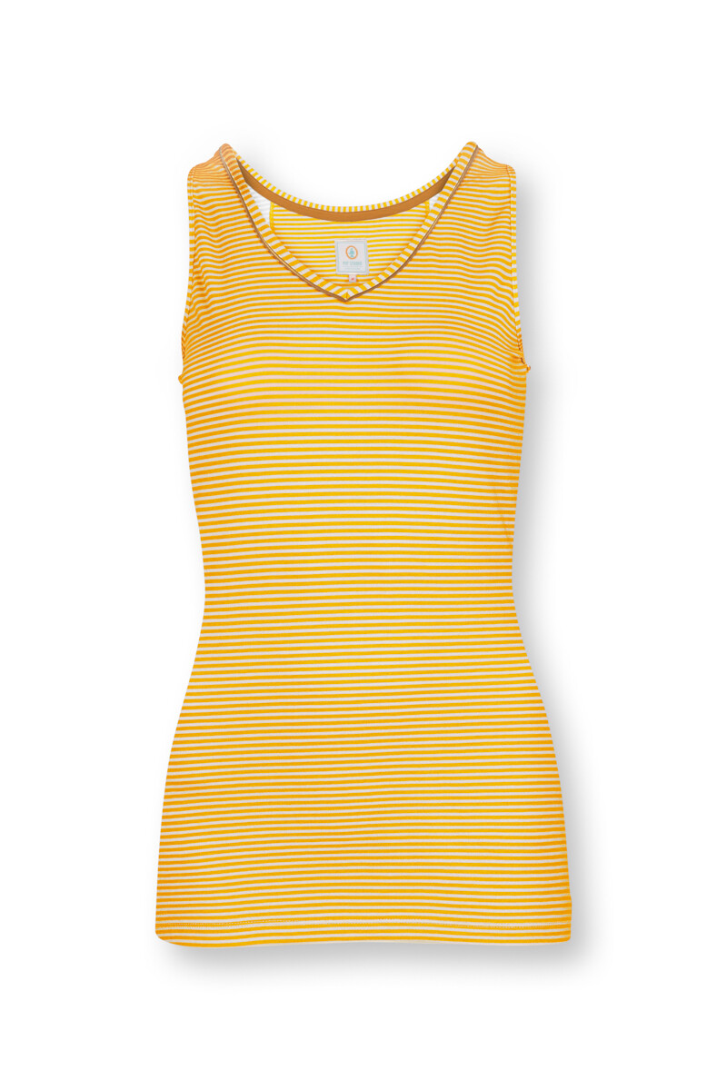 Color Relation Product Top Sleeveless Little Sumo Stripe Yellow