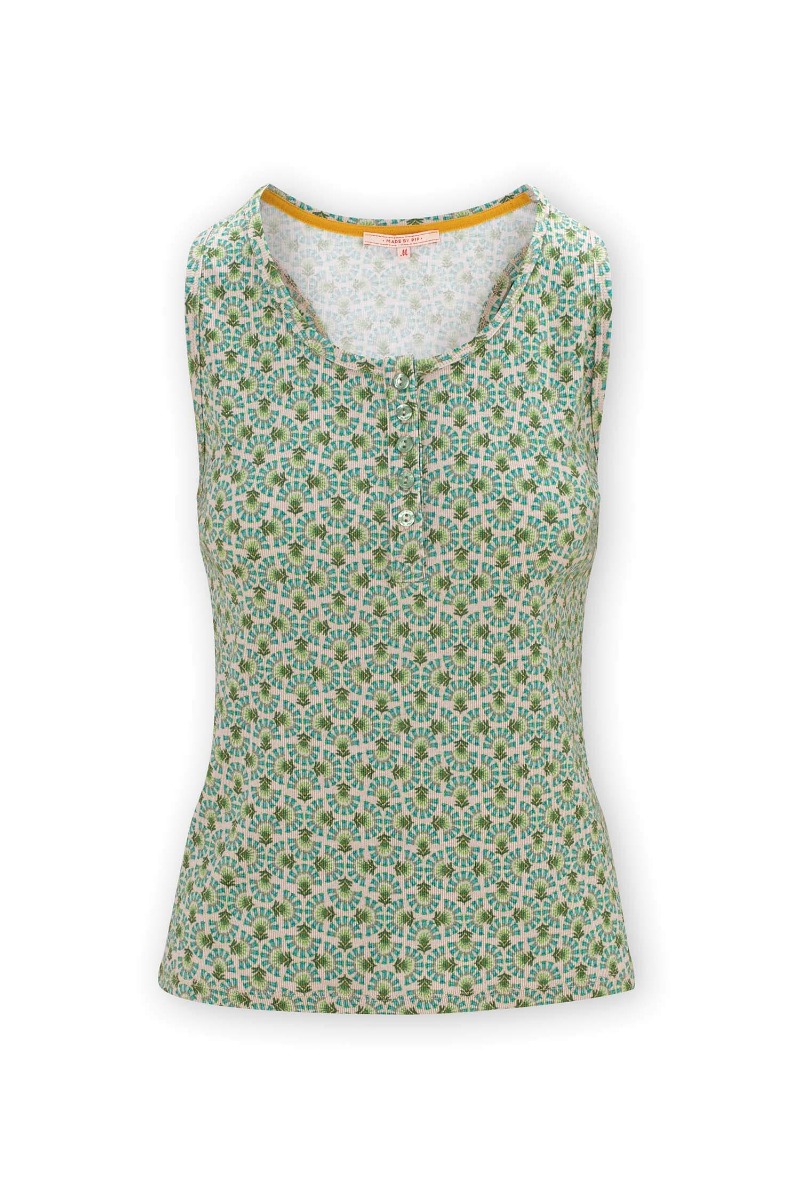 Color Relation Product Sleeveless Top Verano Green