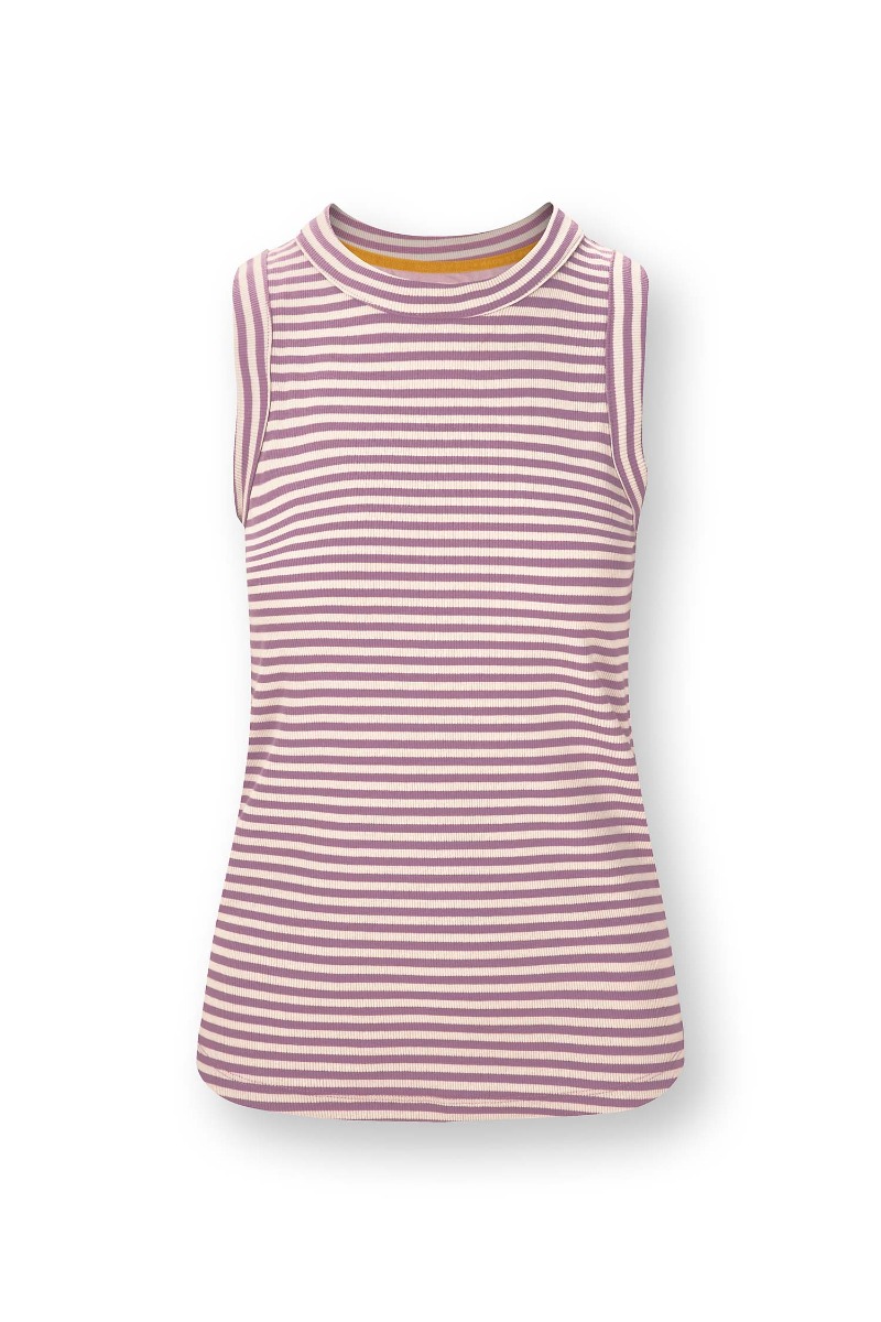 Color Relation Product Trinity Top Sleeveless Little Sumo Stripe Lilac