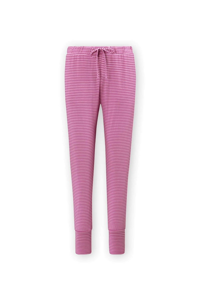 Color Relation Product Long Trousers Little Sumo Stripe Lilac Pink