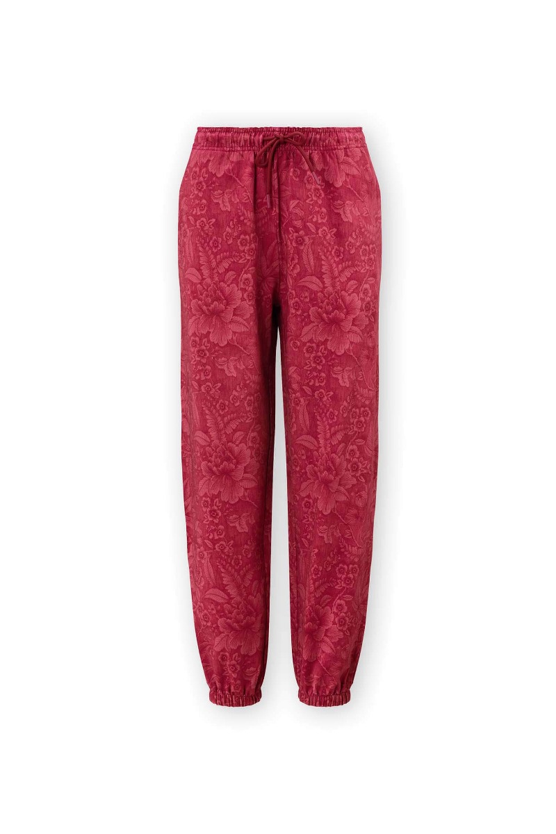 Color Relation Product Trousers Long Jogger Casa dei Fiori Raspberry