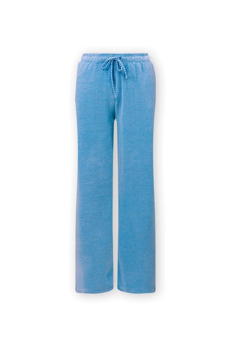 Color Relation Product Long Straight Trousers Petite Sumo Stripe Blue