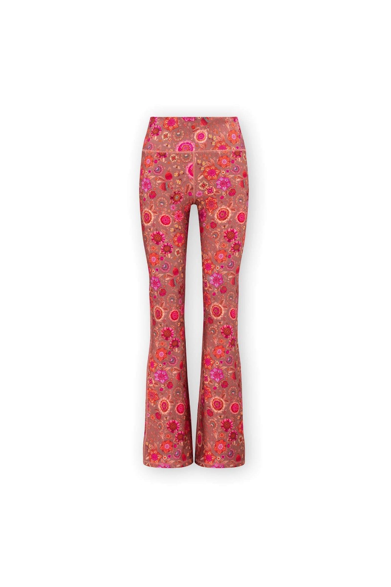 Color Relation Product Flared Long Sport Trousers Señorita Pip Dark Pink
