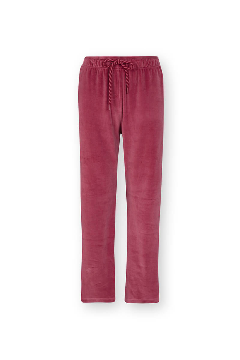 Color Relation Product Britta Lange Broek Velvet Solid Donkerroze