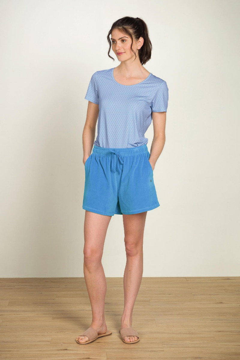 Pip Studio Bisou Korte Broek Velvet Blauw XXL - Officiële Webshop