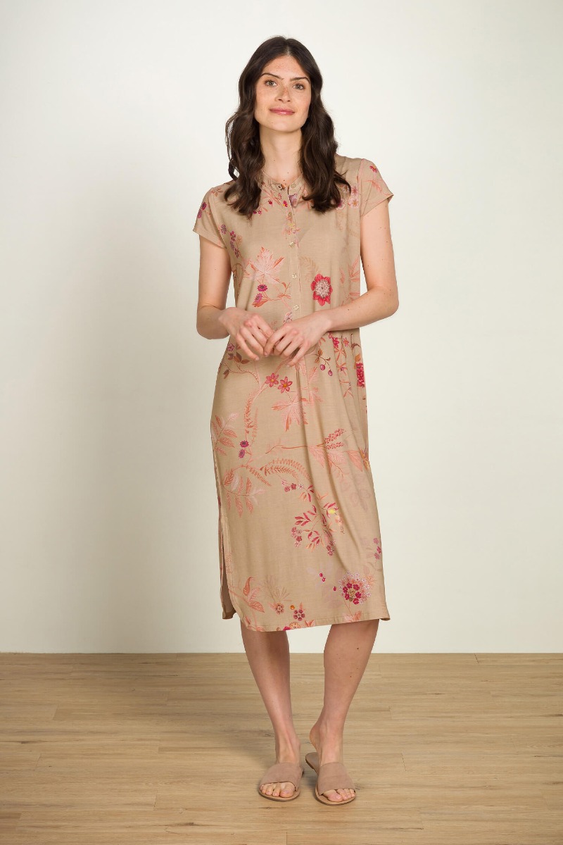 Pip Studio Dalia Nachthemd Korte Mouw Marigold Roze L - Officiële Webshop