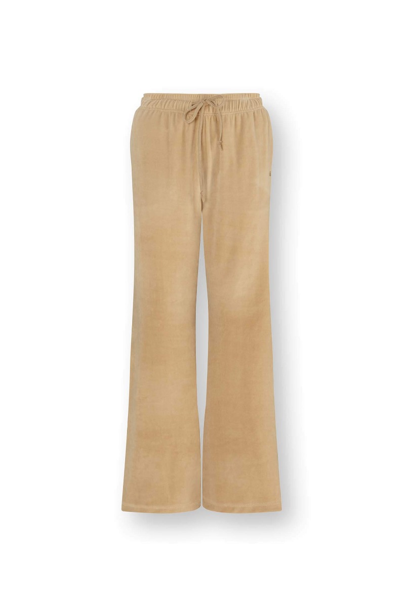 Pip Studio Britta Lange Broek Velvet Beige L - Officiële Webshop