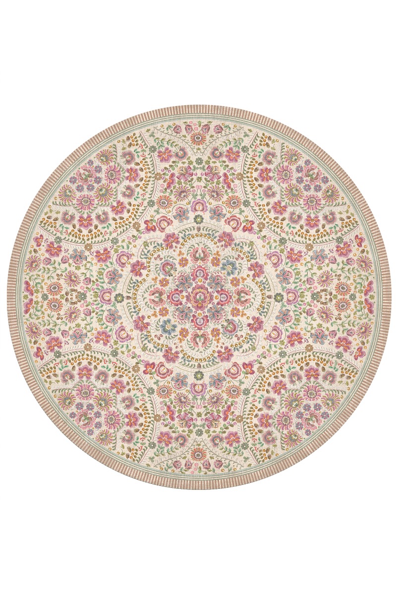 Color Relation Product Round Carpet Il Ricamo by Pip Sand