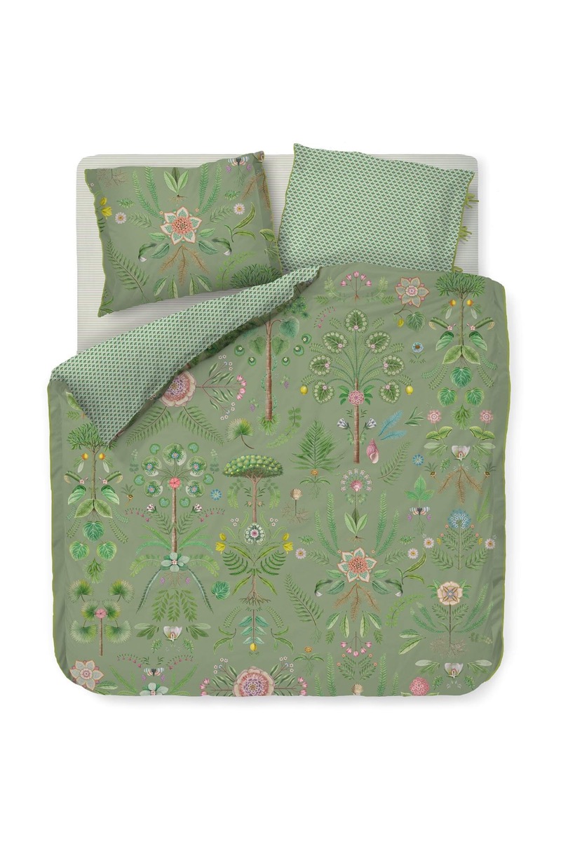 Pip Studio Dekbedovertrekset Bamboleo Groen 240x220cm