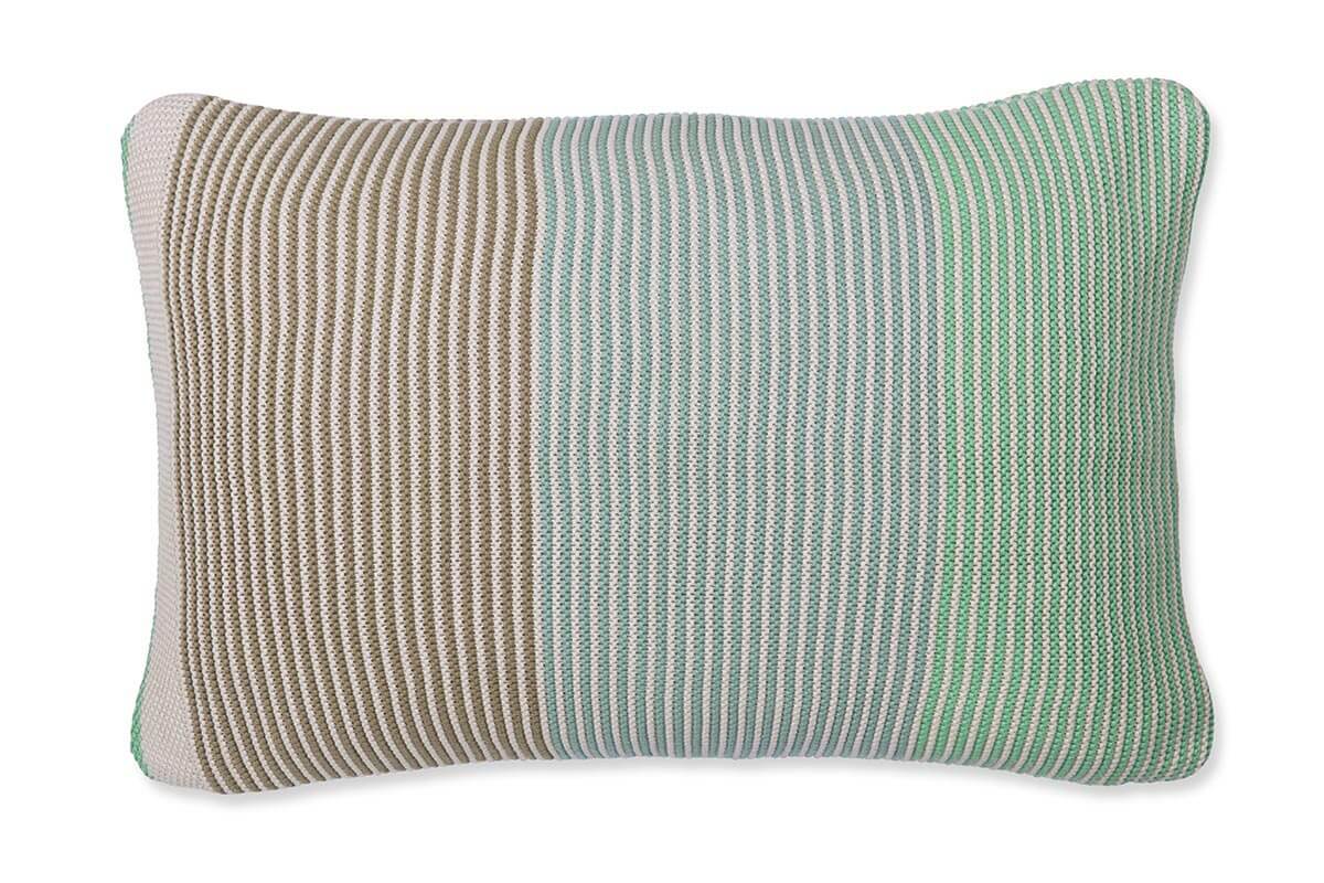 Color Relation Product Cushion Blockstripe Light Green