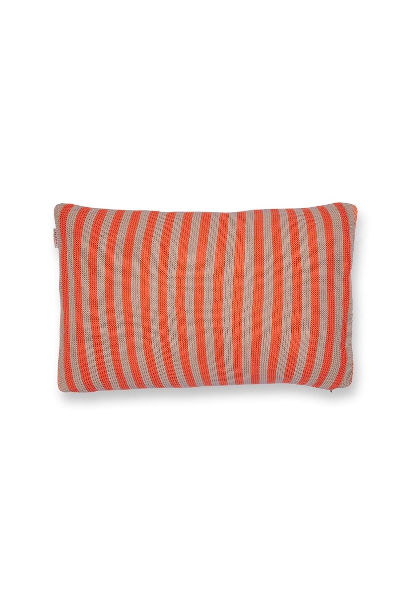 Color Relation Product Cushion Bonsoir Stripe Orange