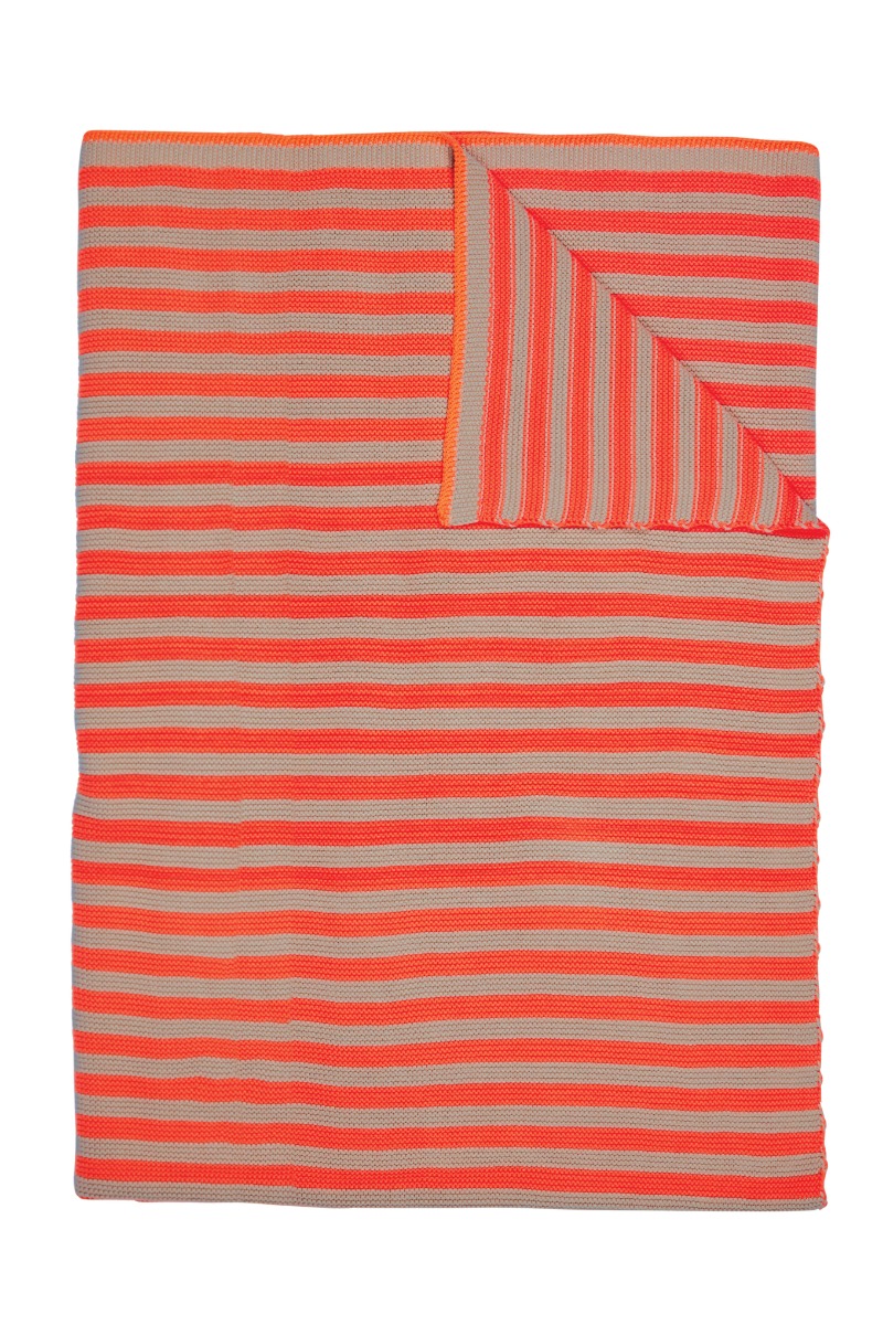 Color Relation Product Throw Bonsoir Stripe Orange
