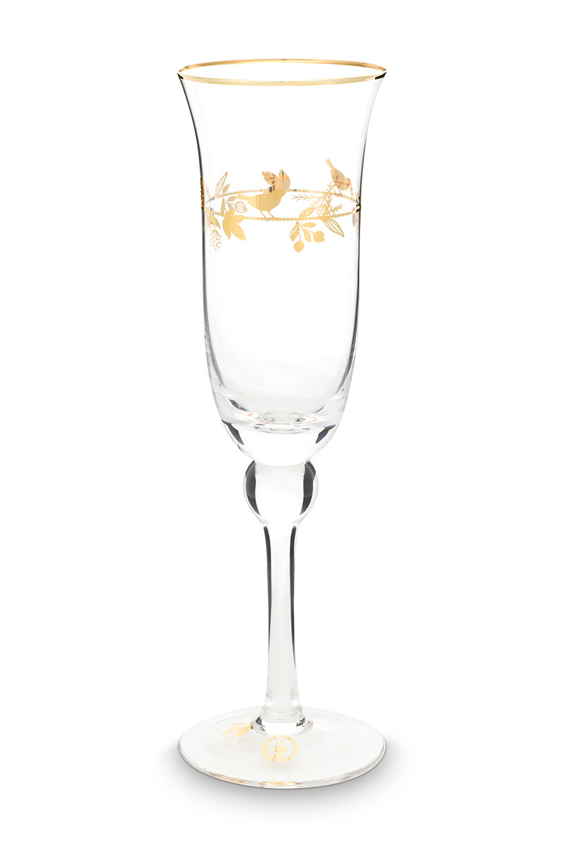 Pip Studio Champagneglas Love Birds Goud