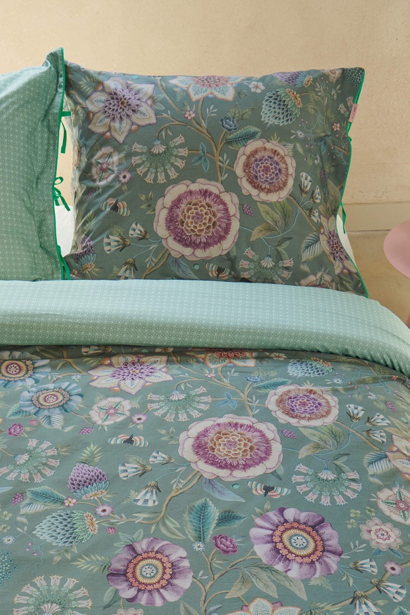 Color Relation Product Pillowcase Viva las Flores Green