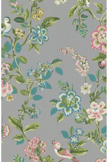 wallpaper-non-woven-vinyl-flowers-bird-grey-pip-studio-botanical-print