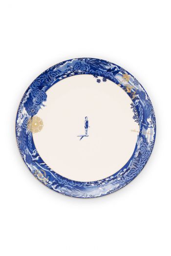 diner-bord-26,5-cm-blauw-botanische-print-heritage-pip-studio