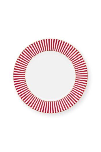 plate-royal-stripes-dark-pink-17-cm-porcelain-pip-studio