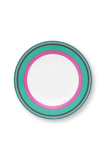 deep-plate-chique-stripes-pink-green-23-5cm-porcelain-pip-studio