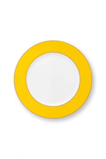 plate-pip-chique-gold-yellow-28cm-chine-bone-porcelain-pip-studio