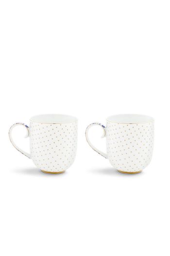 mug-set/2-royal-white-gold-dots-blue-details-porcelain-220-ml-pip-studio