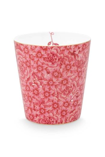 mok-klein-zonder-oor-royal-bloemen-roze-230-ml-porselein-pip-studio